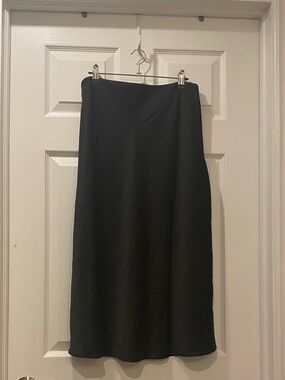 Black Satin Midi Skirt - Size M US - Never worn